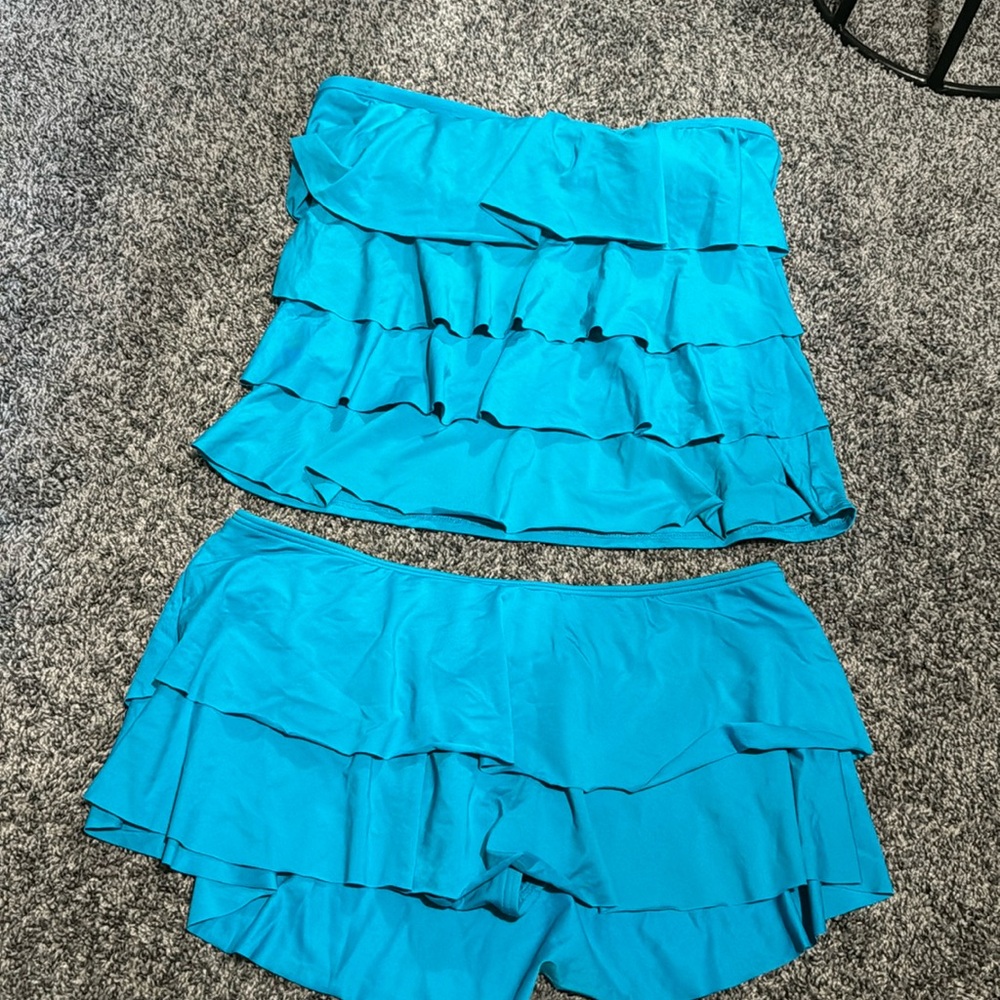 Cole of California ruffle tankini
